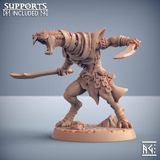 Nagarot Thrall - Pose A - Maneater Nagarots - Unpainted Miniature