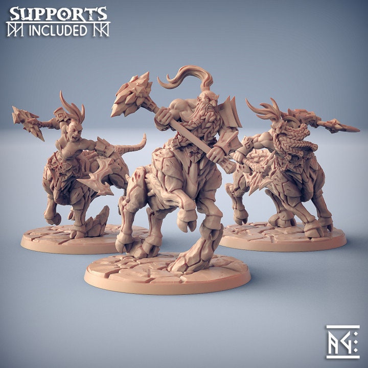 Dumloktaurs - Dumlok Flameseekers - Unpainted Miniature