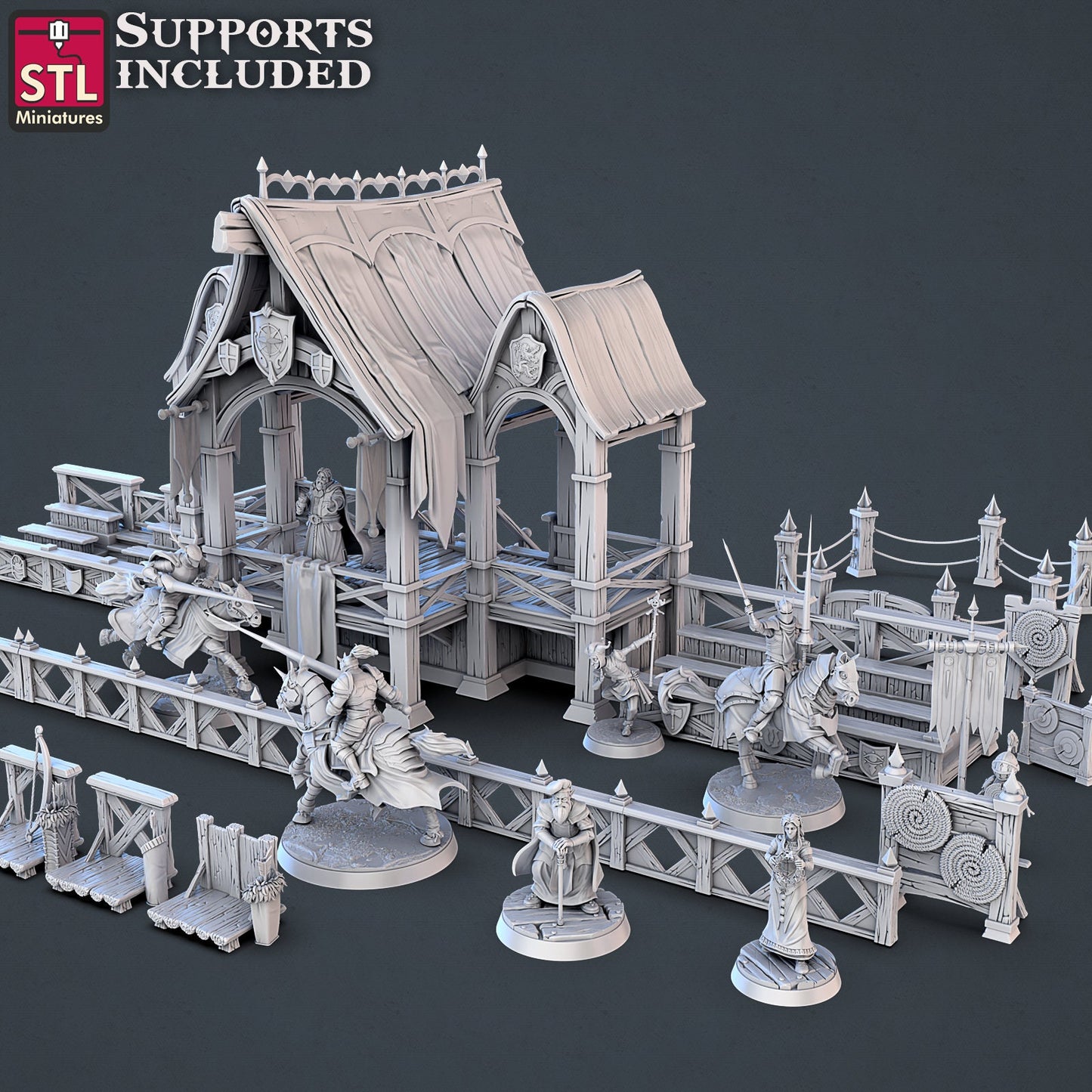 Jousting Set - Unpainted Miniature