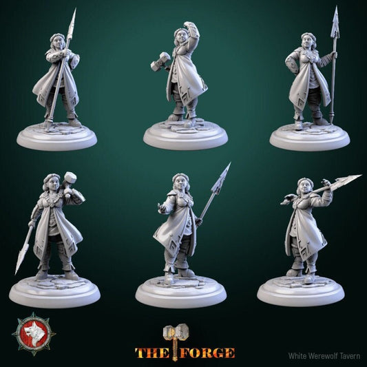 Dwarven Warriors - Females - Unpainted Miniature