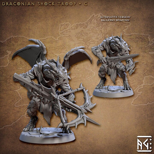 Draconian Scourge Troop - Pose C - Unpainted Miniature