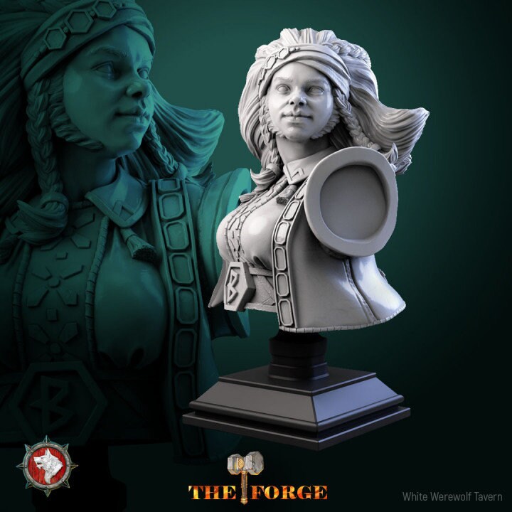 Ferrag Runemaster - Female Dwarf Bust