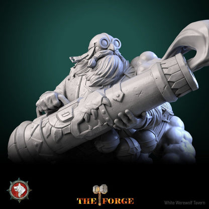 Tronk Loony Eye - Dwarf Cannoneer - Unpainted Miniature