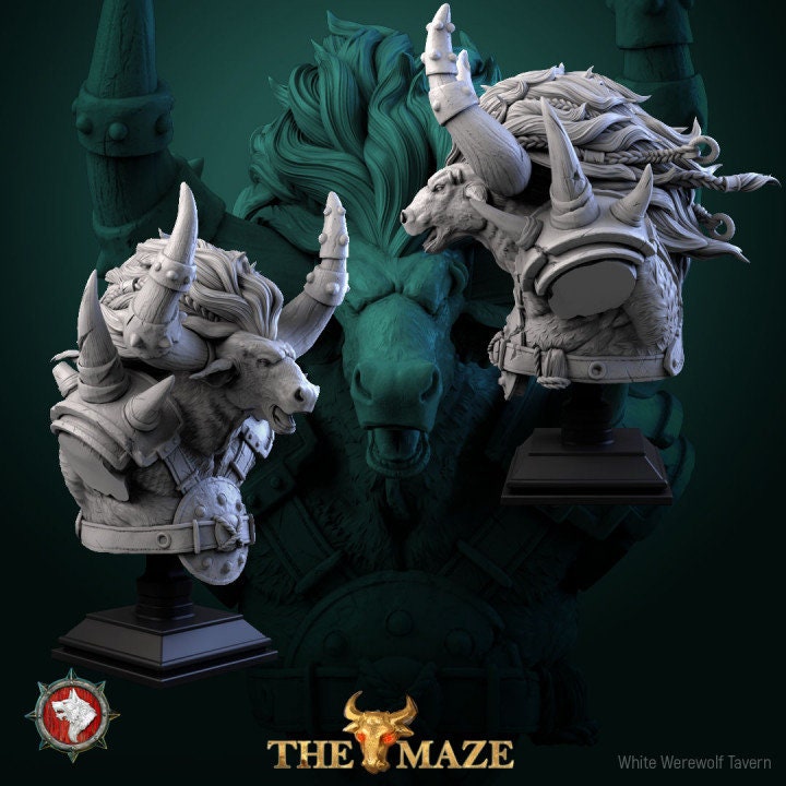 Armored Minotaur Bust