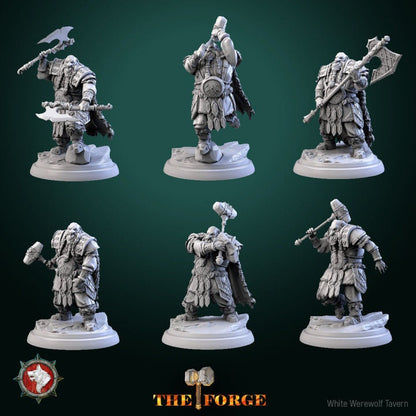 Mountain Dwarf Warriors - Unpainted Miniature