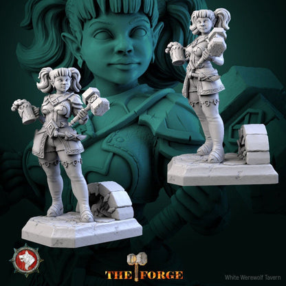 Galwyn Briskfeast - Female Dwarf - Unpainted Miniature