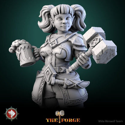 Galwyn Briskfeast - Female Dwarf - Unpainted Miniature