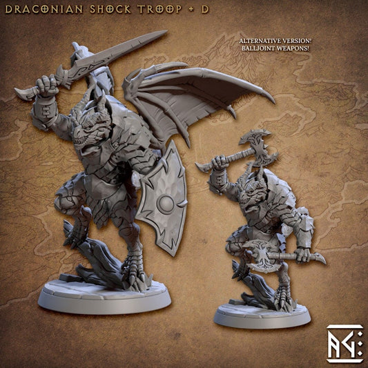 Draconian Scourge Troop - Pose D - Unpainted Miniature