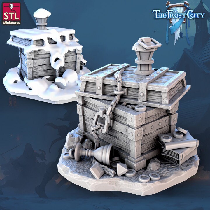 Treasure Chest - Treasure Token 2 - Unpainted Miniature