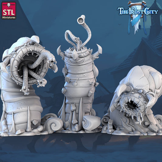 Giant Worms - The Frost City Set - Unpainted Miniature