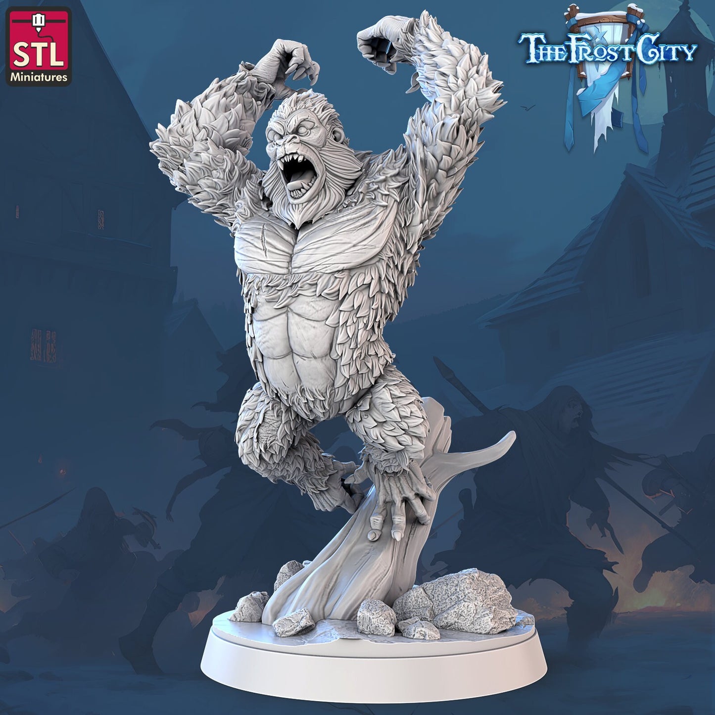 White Gorillas - The Frost City - Unpainted Miniature