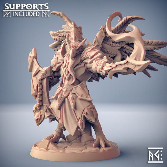 Malor the Eye Guardian - Eye-Cult Gryphkin - Unpainted Miniature