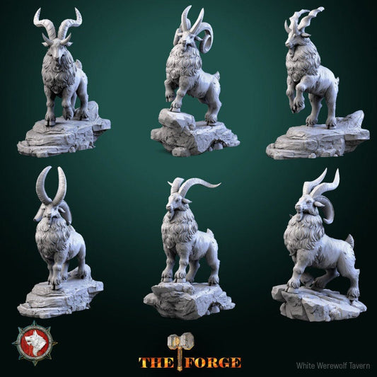 Dwarven Goats - Unpainted Miniature