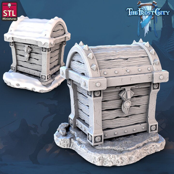 Treasure Chest - Treasure Token 3 - Unpainted Miniature