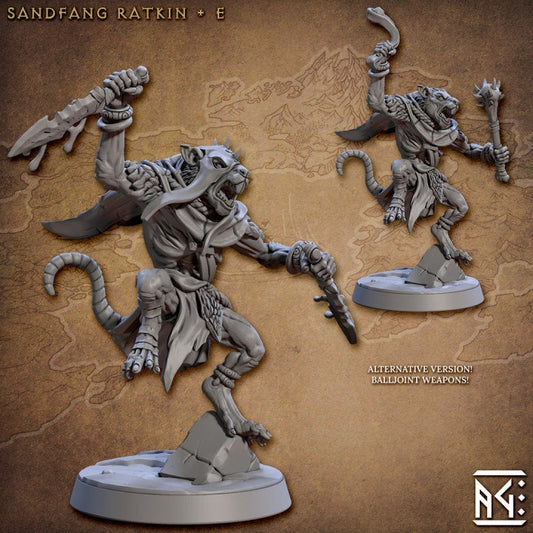 Sandfang Ratkin - Pose E - Unpainted Miniature