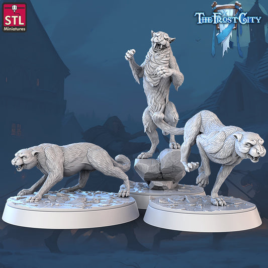 Snow Leopards - Unpainted Miniature