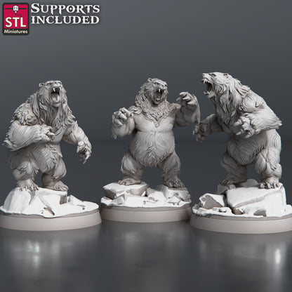 Bears - Unpainted Miniature