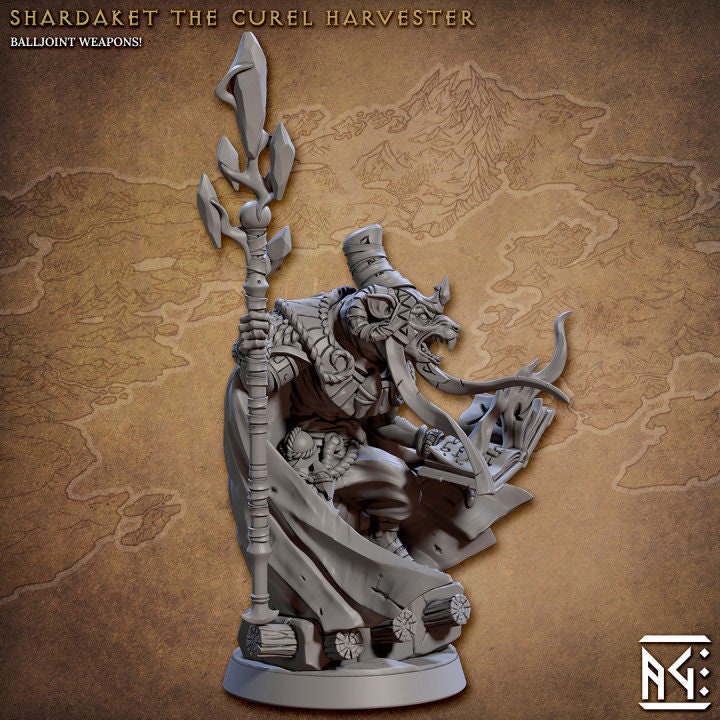 Shardaket - the Cruel Harvester - Sandfang Ratkin - Unpainted Miniature