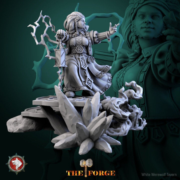 Ferrag Runemaster - Female Dwarf - Unpainted Miniature