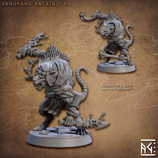 Sandfang Ratkin - Pose B - Unpainted Miniature