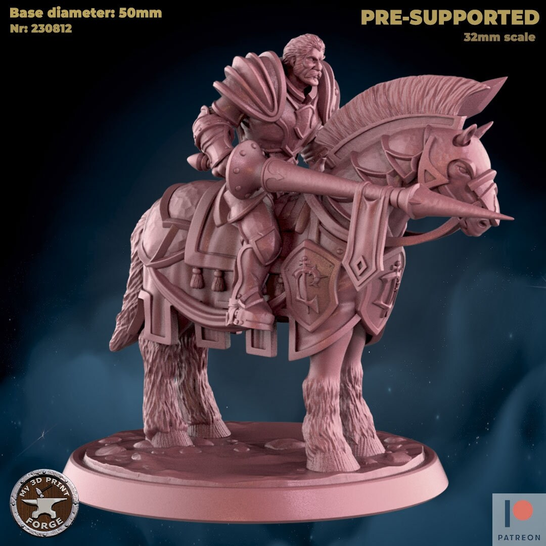 Mounted Knight - 2 Poses - Unpainted Miniature