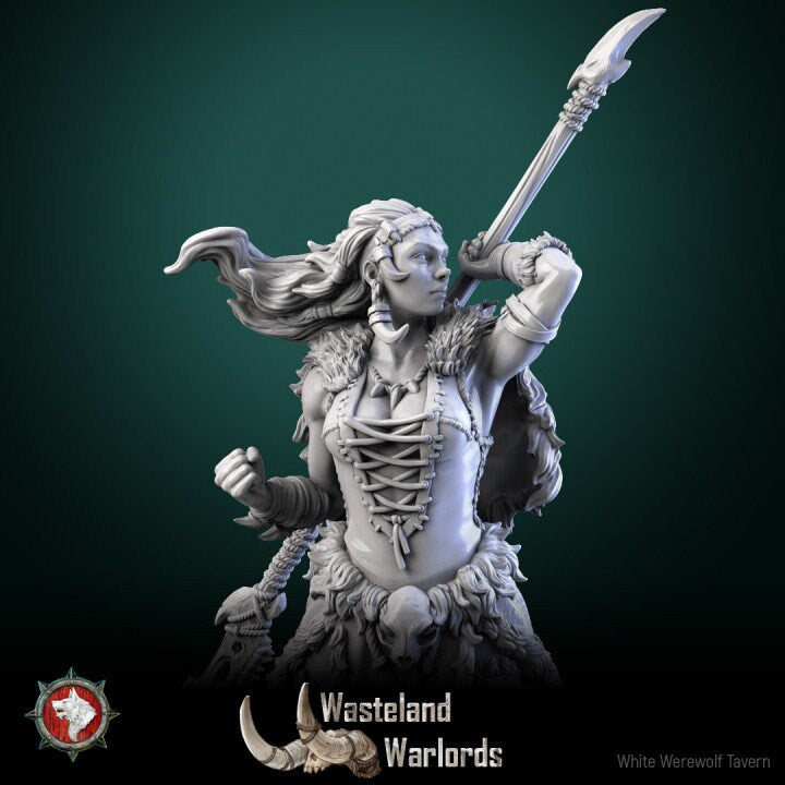 Laurie Lightning Rod - Wasteland Warlords Set - Unpainted Miniature