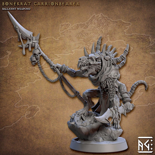 Bonekrat Carrionbearer - Sandfang Ratkin - Unpainted Miniature