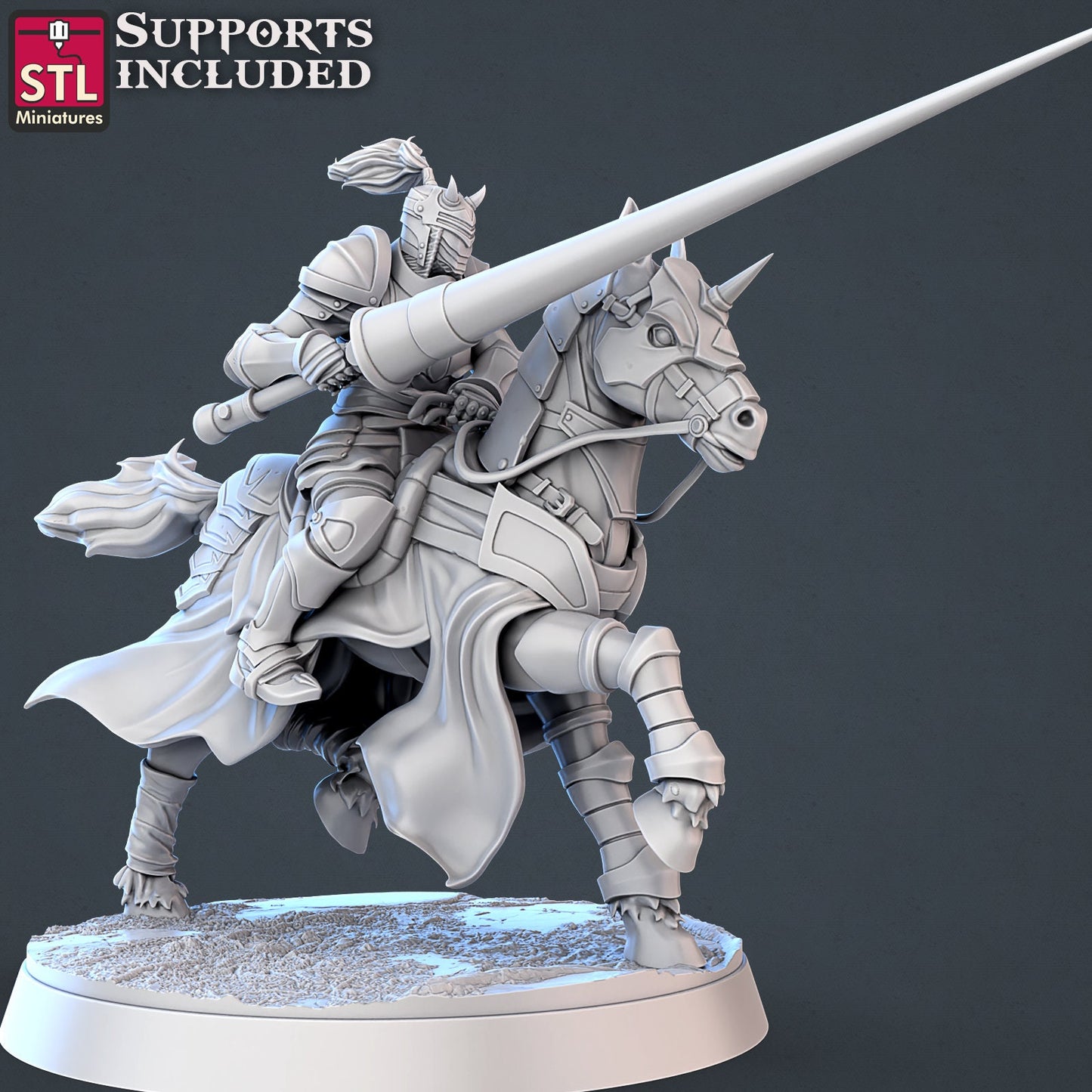 Jousting Combatant - Pose C - Unpainted Miniature