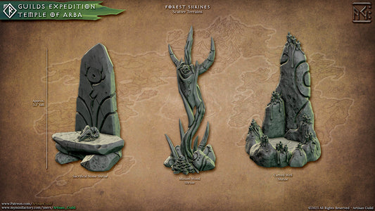 Forest Shrines - Temple of Arba Set - Unpainted Miniature