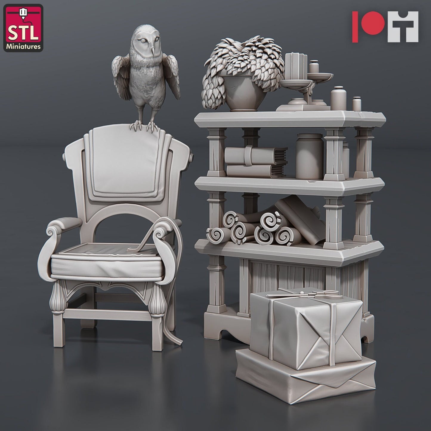 Post Office Chair Set - Unpainted Miniature