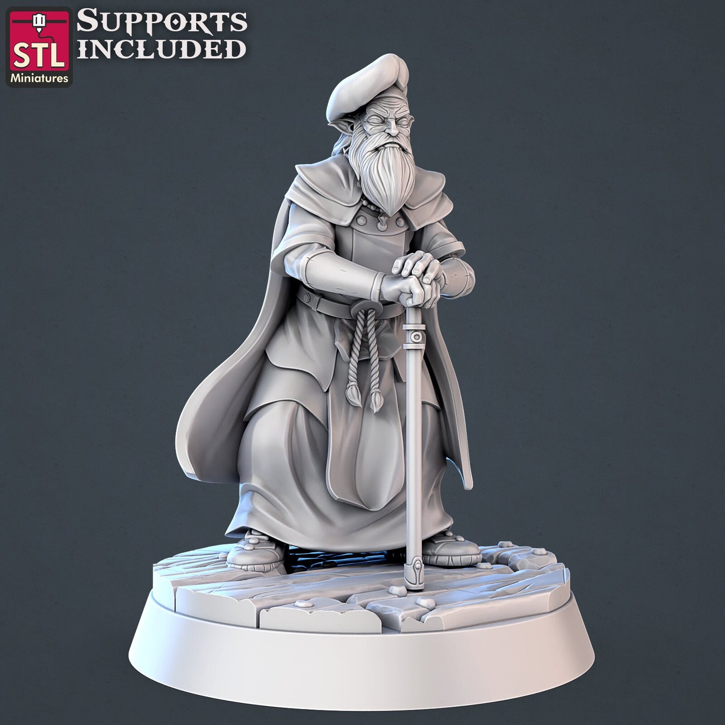 Old Male Noble - Unpainted Miniature