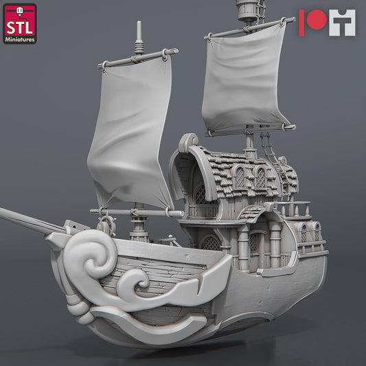 Treasure Hunter Ship - Unpainted Miniature