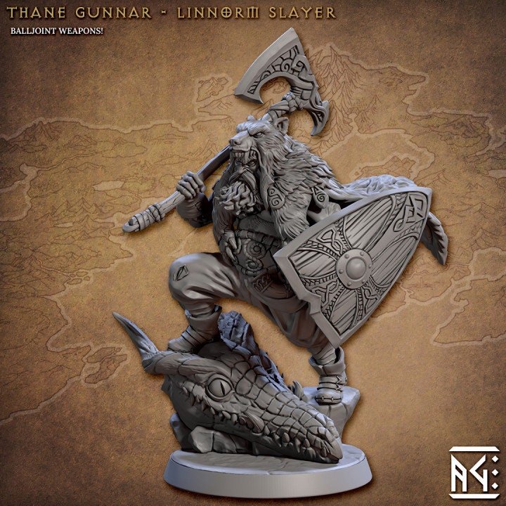 Thane Gunnar Vinteraxe - Skutagaard Northmen - Unpainted Miniature