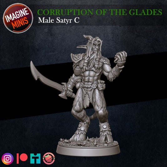 Male Satyr - Pose C - Unpainted Miniature