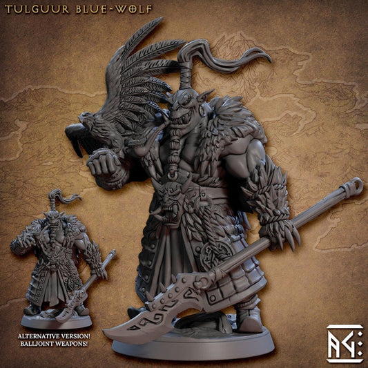 Tulguur Blue-Wolf - Nomad Orr'ugs - Unpainted Miniature