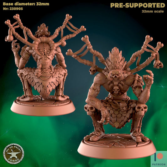 Undead Troll - 3 Poses - Unpainted Miniature