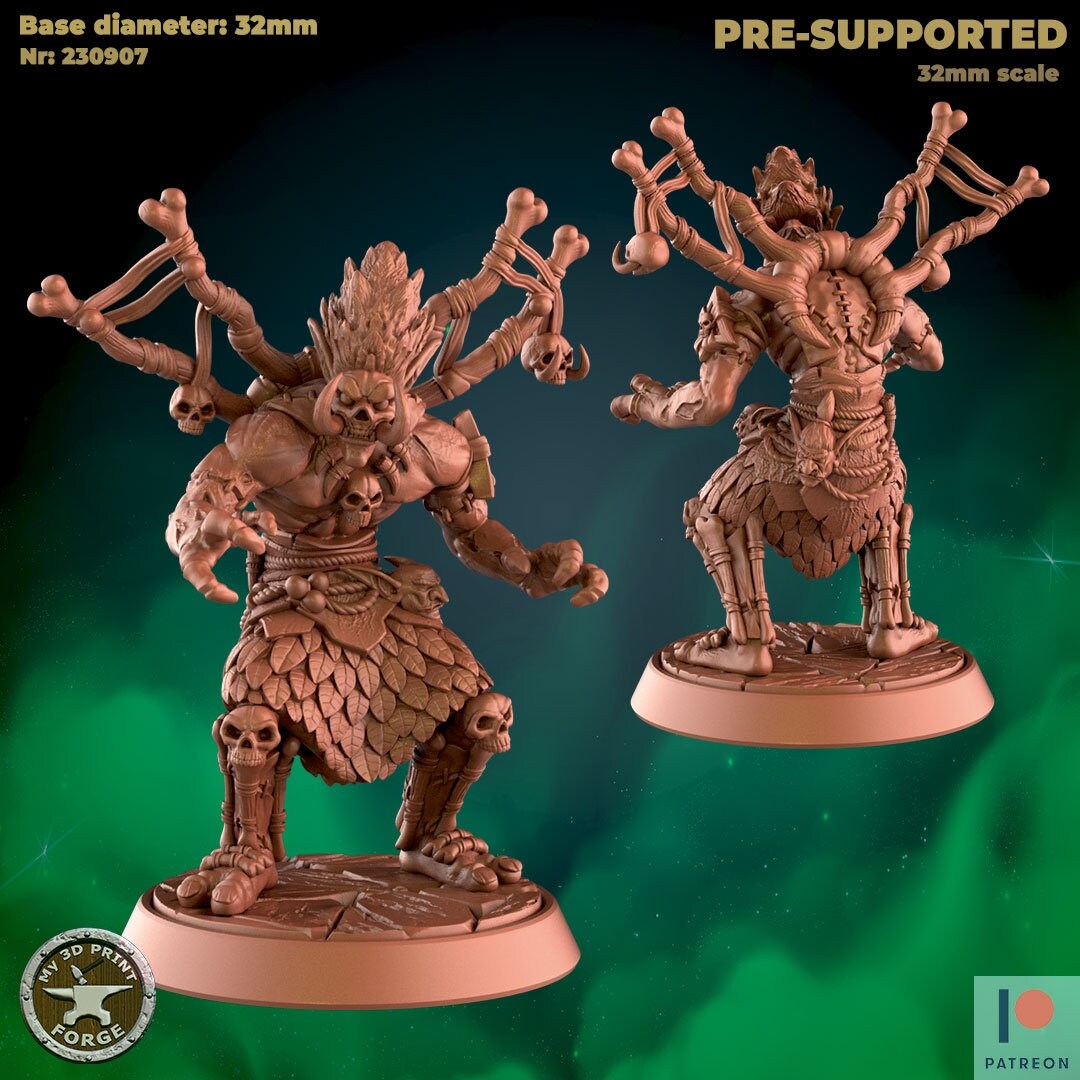 Undead Troll - 3 Poses - Unpainted Miniature