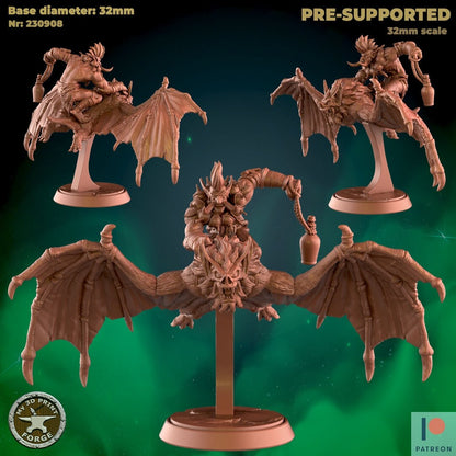 Troll Bat Rider - Unpainted Miniature