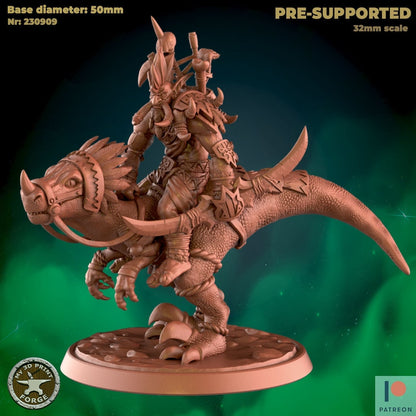 Troll Raptor Rider - Unpainted Miniature