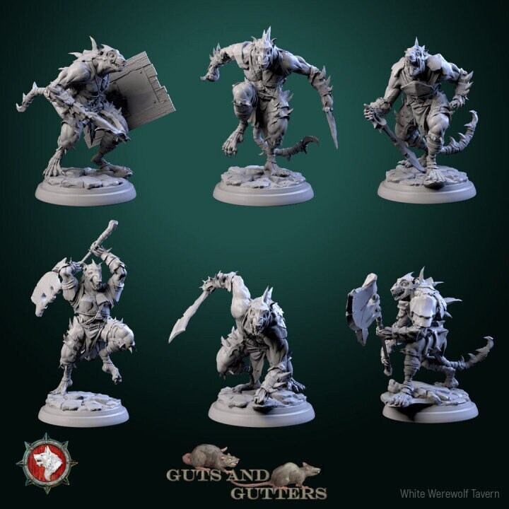 Mutant Rats - Unpainted Miniature – Ryn's Wild Menagerie