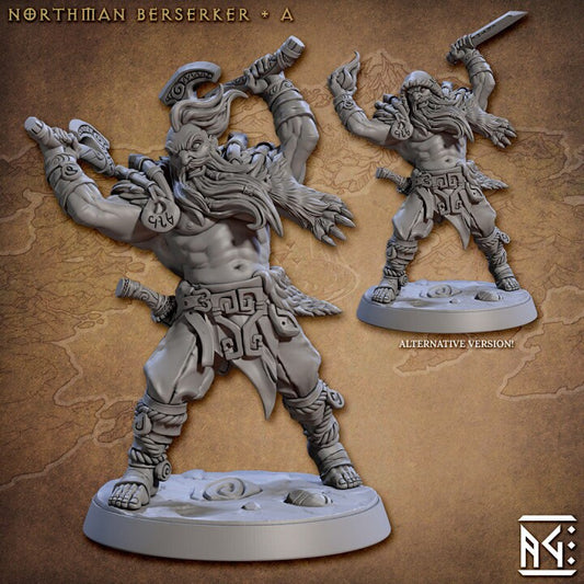 Northmen Berserker - Pose A - Skutagaard Northmen - Unpainted Miniature