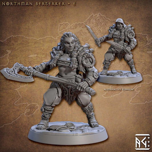 Northmen Berserker - Pose E - Skutagaard Northmen - Unpainted Miniature