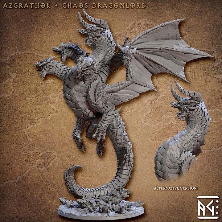 Azgrathok – The Chaos Dragonlord - Draconian Scourge - Unpainted Miniature