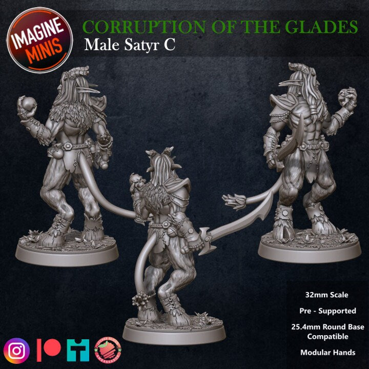 Male Satyr - Pose C - Unpainted Miniature