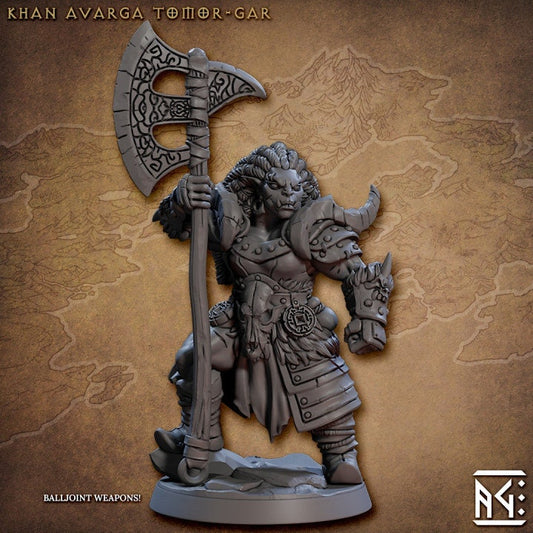 Khan Avarga Tomor-Gar - Nomad Orr'ugs - Unpainted Miniature