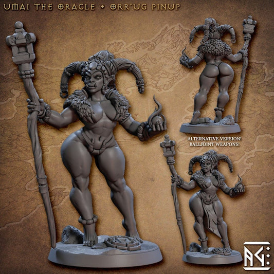 Umai the Oracle - Pinup - Nomad Orr'ugs - Unpainted Miniature