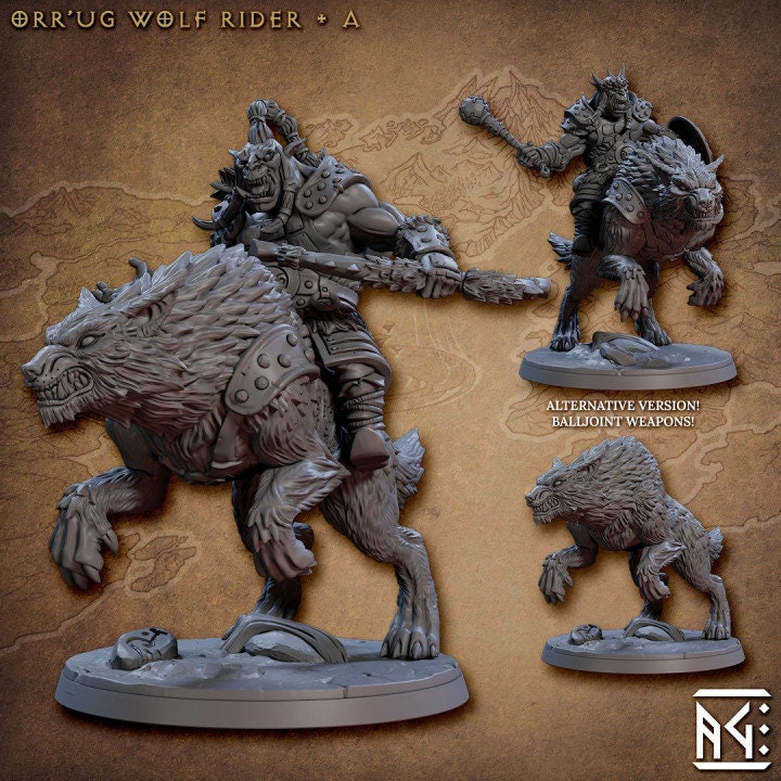 Wolf Riders - Nomad Orr'ugs - Unpainted Miniature