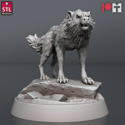 Wolves - 4 Poses - Unpainted Miniature