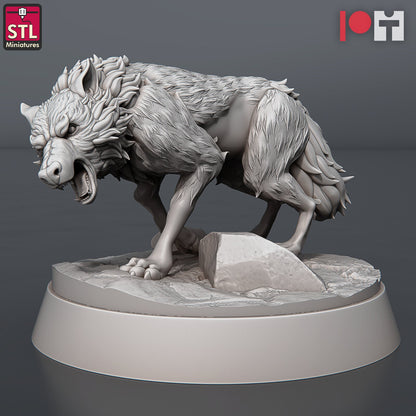 Wolves - 4 Poses - Unpainted Miniature