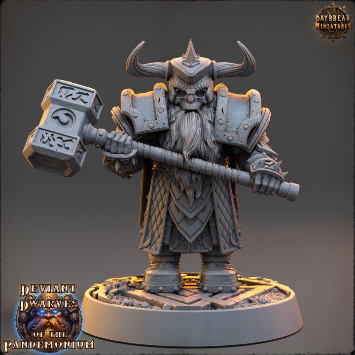 Dunko Ghoulhammer - Deviant Dwarves of the Pandemonium - Unpainted Miniature